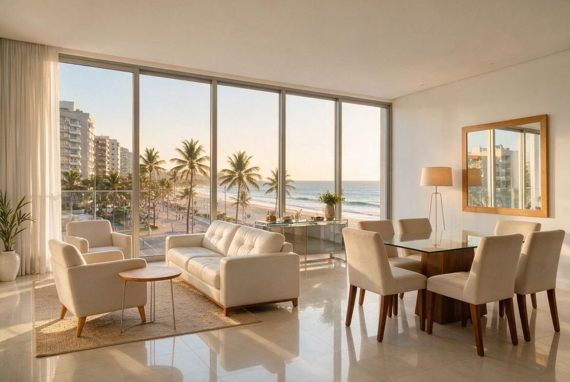 Apartamento na Praia do Pina com vista frontal para o mar