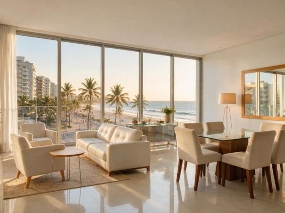 Apartamento na Praia do Pina com vista frontal para o mar