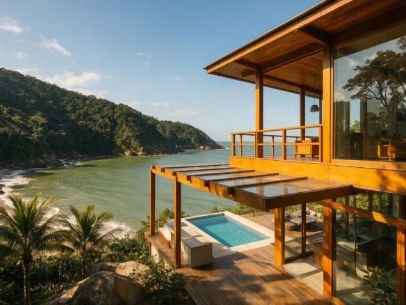 Casa em Calhetas com vista para a enseada