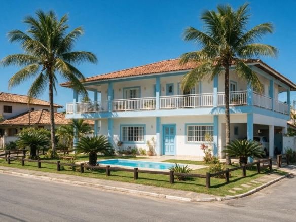 Casa na Enseada dos Corais a 100 m da praia