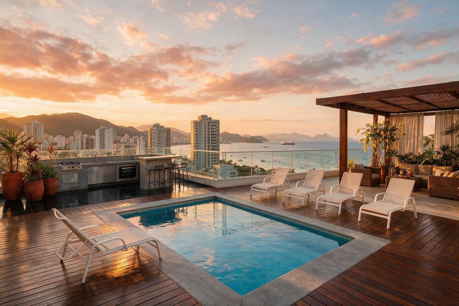 Cobertura em Boa Viagem com vista panorâmica