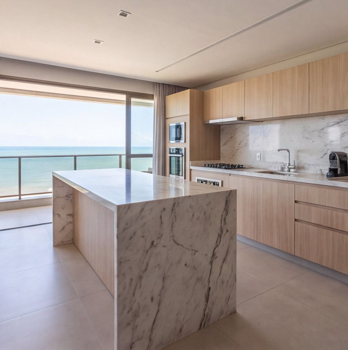 Apartamento à beira-mar em Boa Viagem com 3 suítes — cozinha