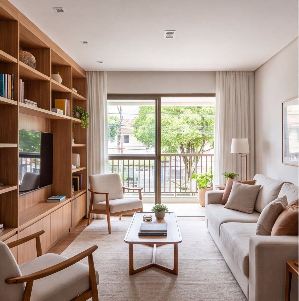 Casa em Parnamirim em rua arborizada — sala Casa em Parnamirim em rua arborizada — sala