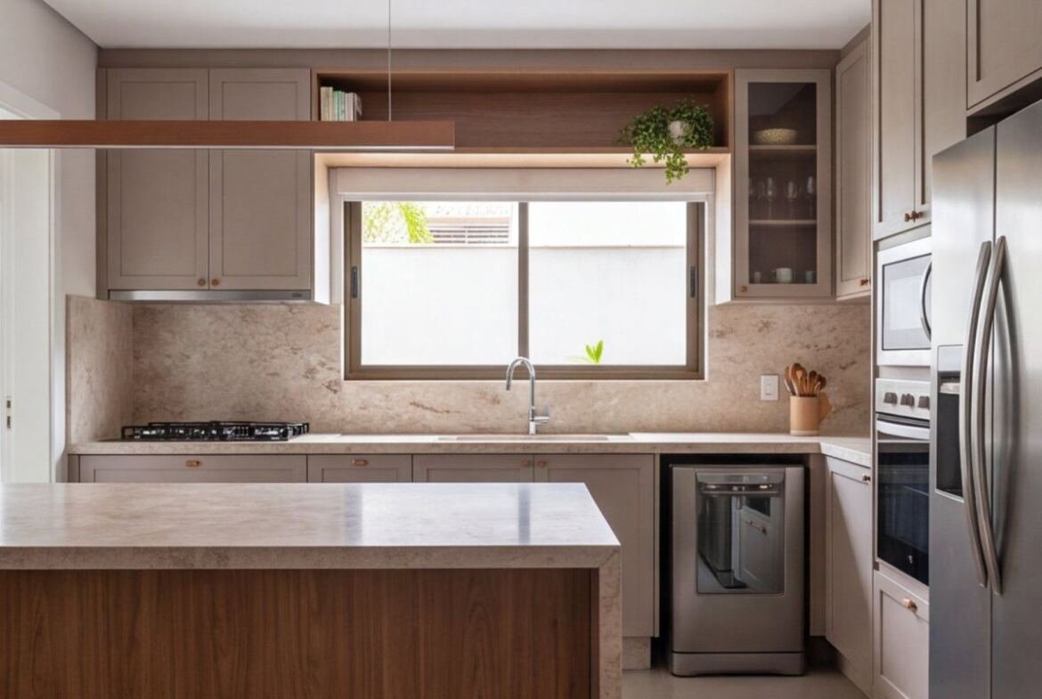 Casa em Parnamirim em rua arborizada — cozinha