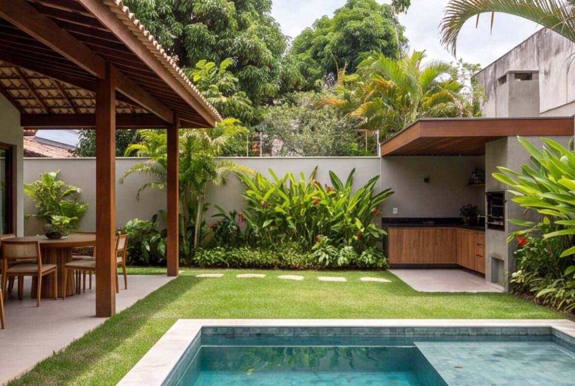 Casa em Parnamirim em rua arborizada — area-externa