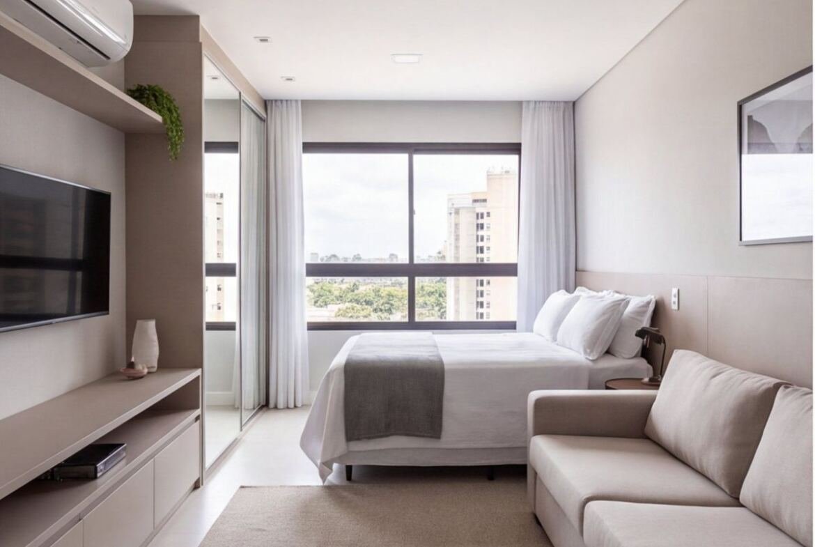 Studio na Boa Vista para investimento ou estudante — sala