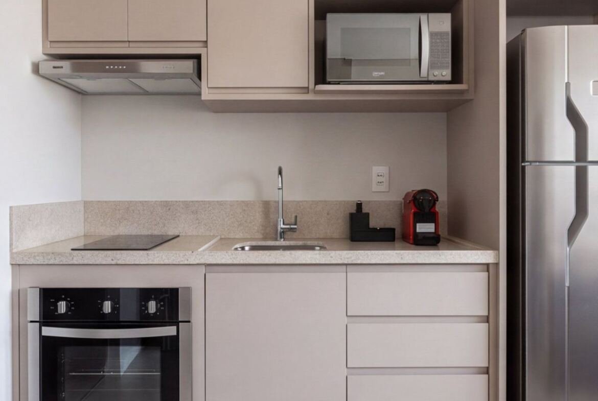 Studio na Boa Vista para investimento ou estudante — cozinha