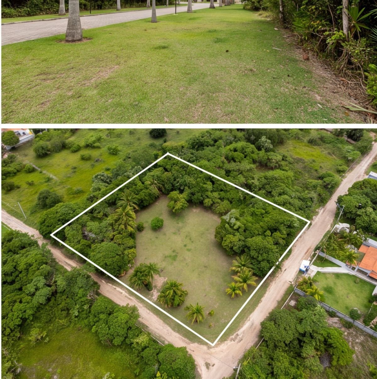 Terreno com projeto aprovado em Três Carneiros — fachada