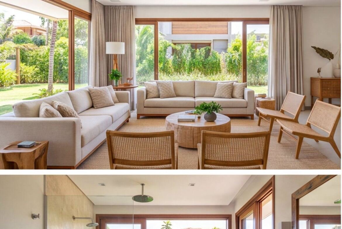Casa de praia em Porto de Galinhas a 200 m do mar — sala