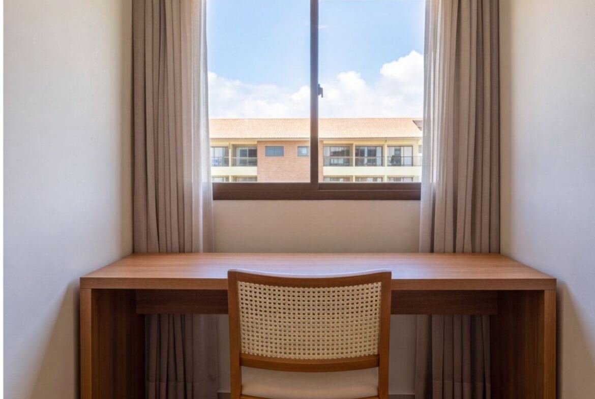 Flat em resort de Porto de Galinhas com piscinas naturais — quarto