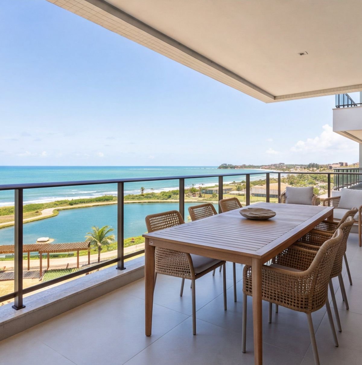 Apartamento pé na areia em Muro Alto com vista para o mar — area-externa