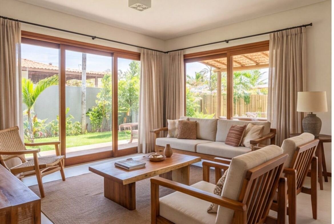 Casa em Maracaípe a poucos passos da praia dos surfistas — sala