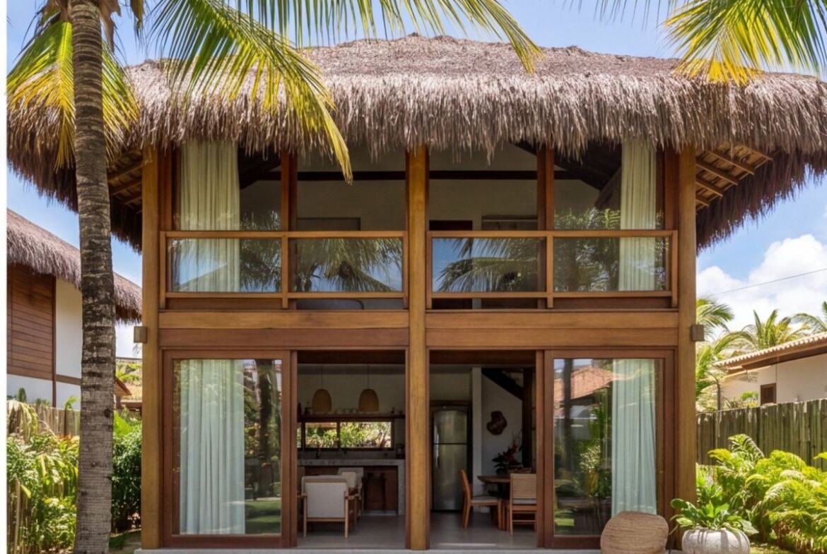 Casa em Maracaípe a poucos passos da praia dos surfistas — fachada