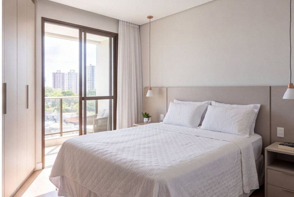 Apartamento reformado em Boa Viagem a duas quadras da praia — quarto