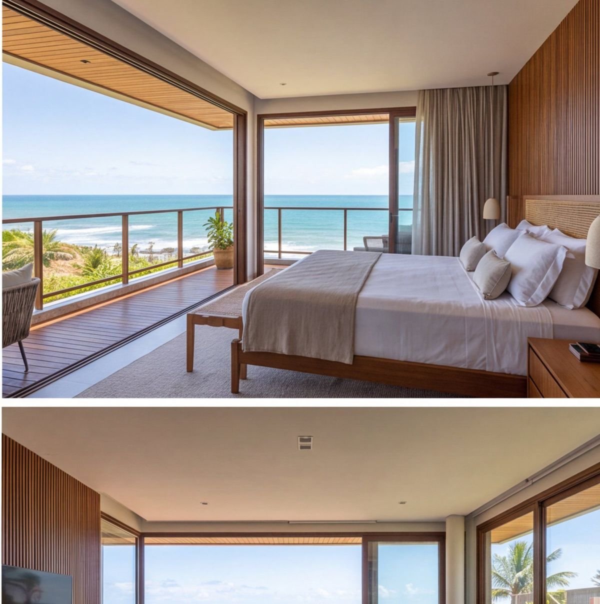 Casa de alto padrão em Serrambi com vista para o mar — quarto Casa de alto padrão em Serrambi com vista para o mar — quarto