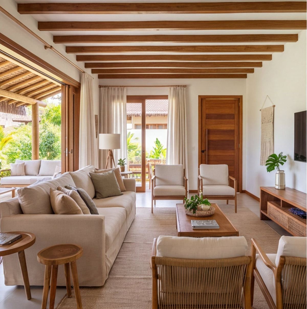 Bangalô em condomínio de Serrambi — sala