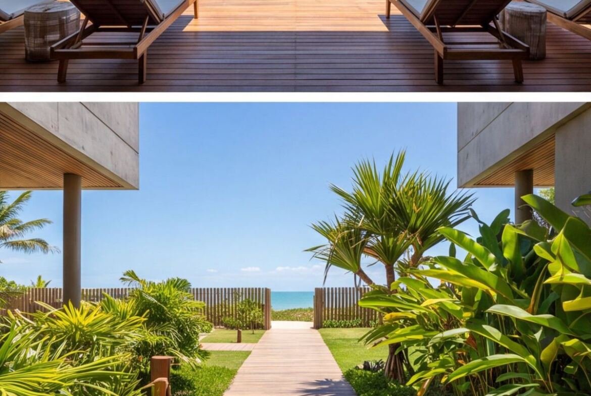 Casa à beira-mar em Tamandaré com acesso privativo à praia — area-externa