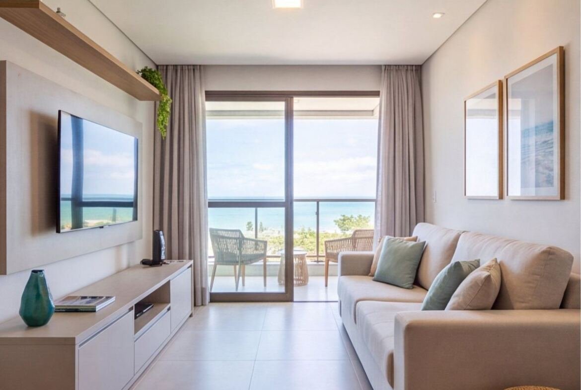 Apartamento em Tamandaré a uma quadra do mar — sala