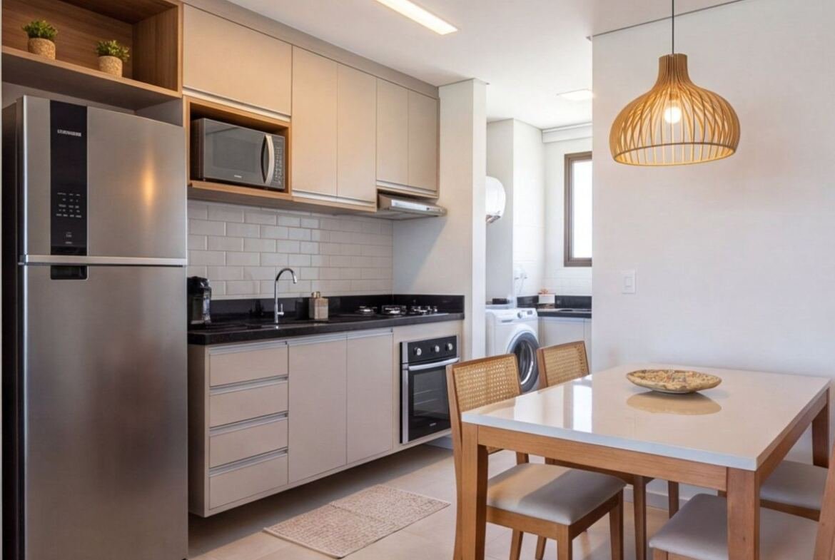 Apartamento em Tamandaré a uma quadra do mar — cozinha
