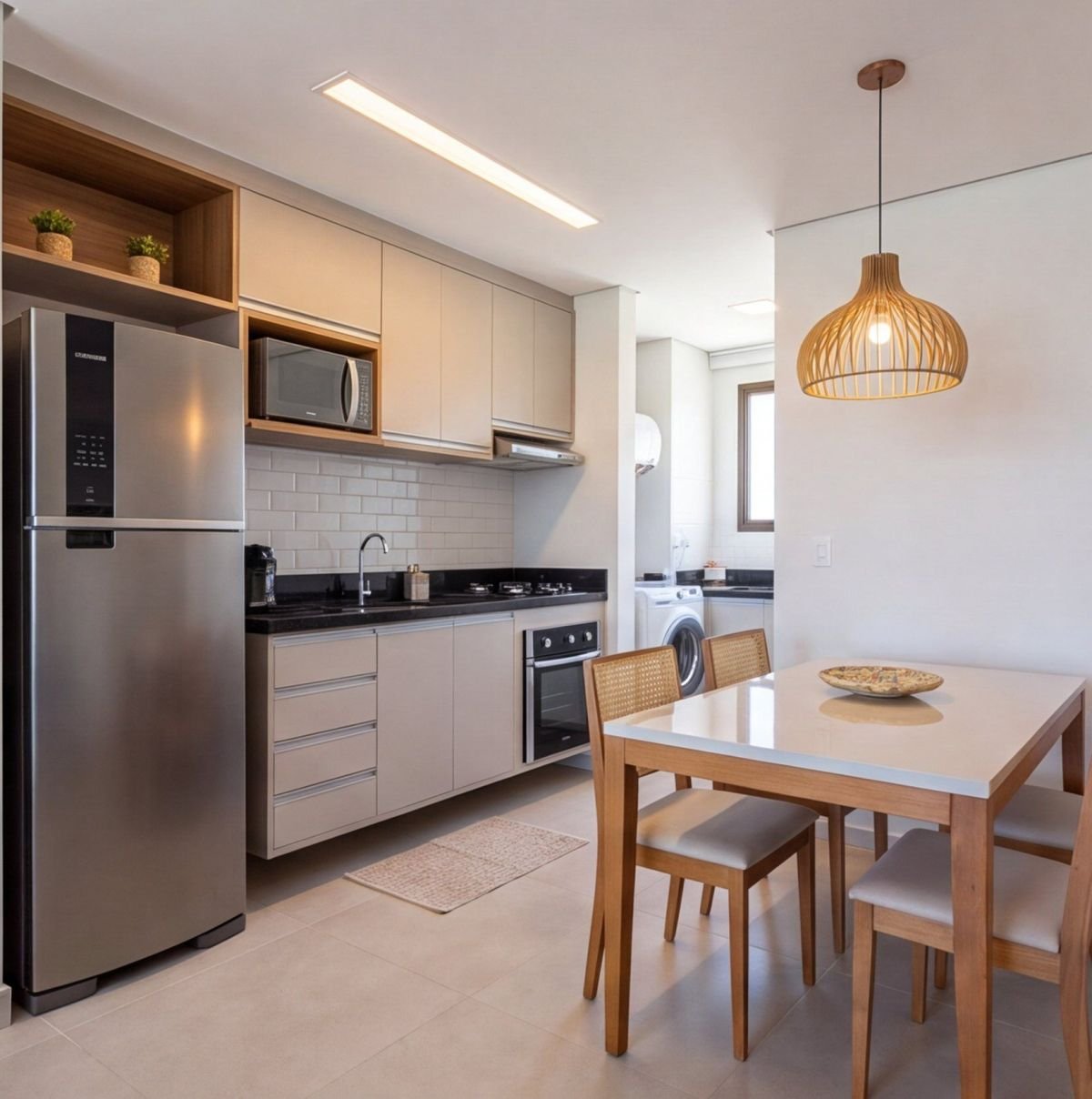 Apartamento em Tamandaré a uma quadra do mar — cozinha