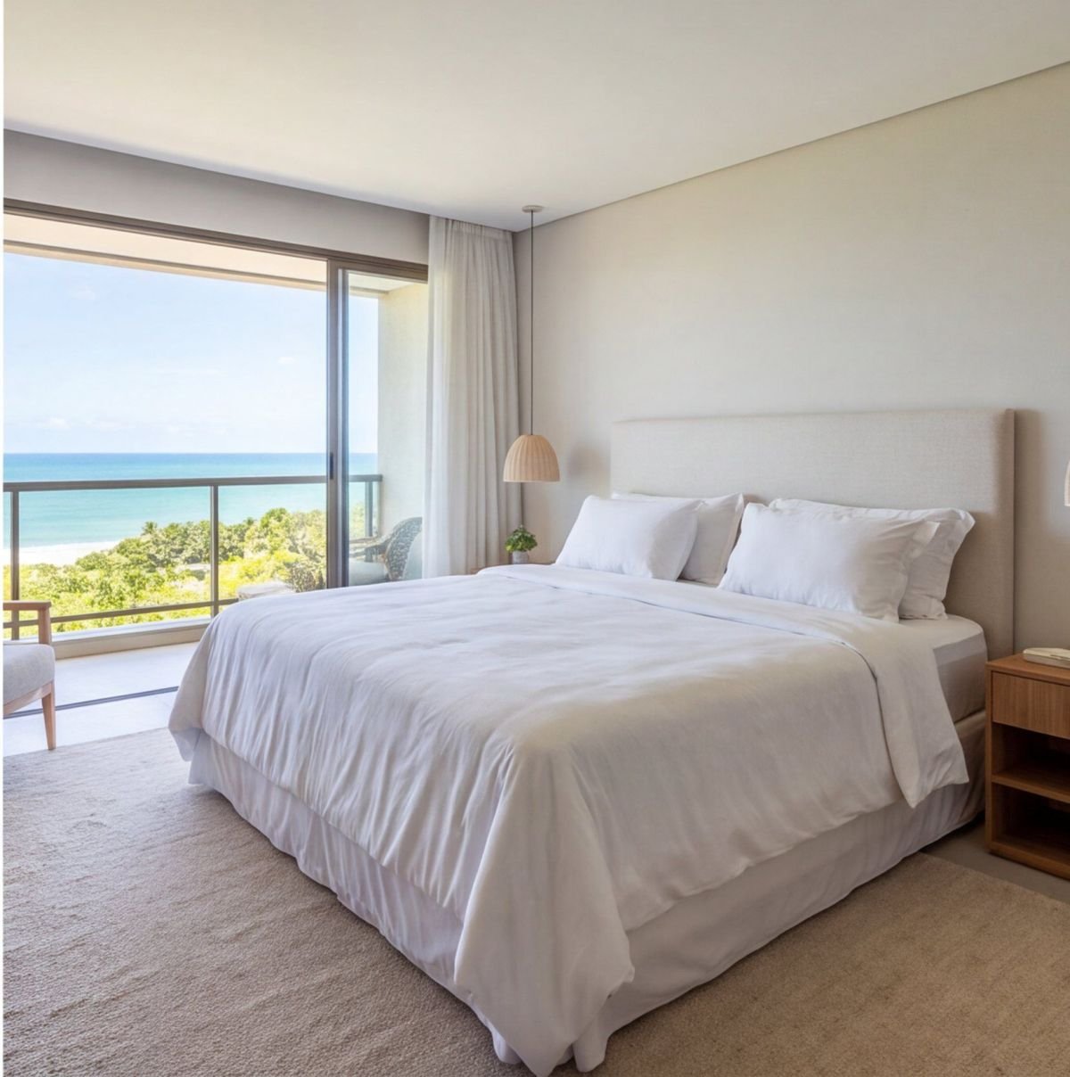 Apartamento na Praia do Paiva com infraestrutura de resort — quarto