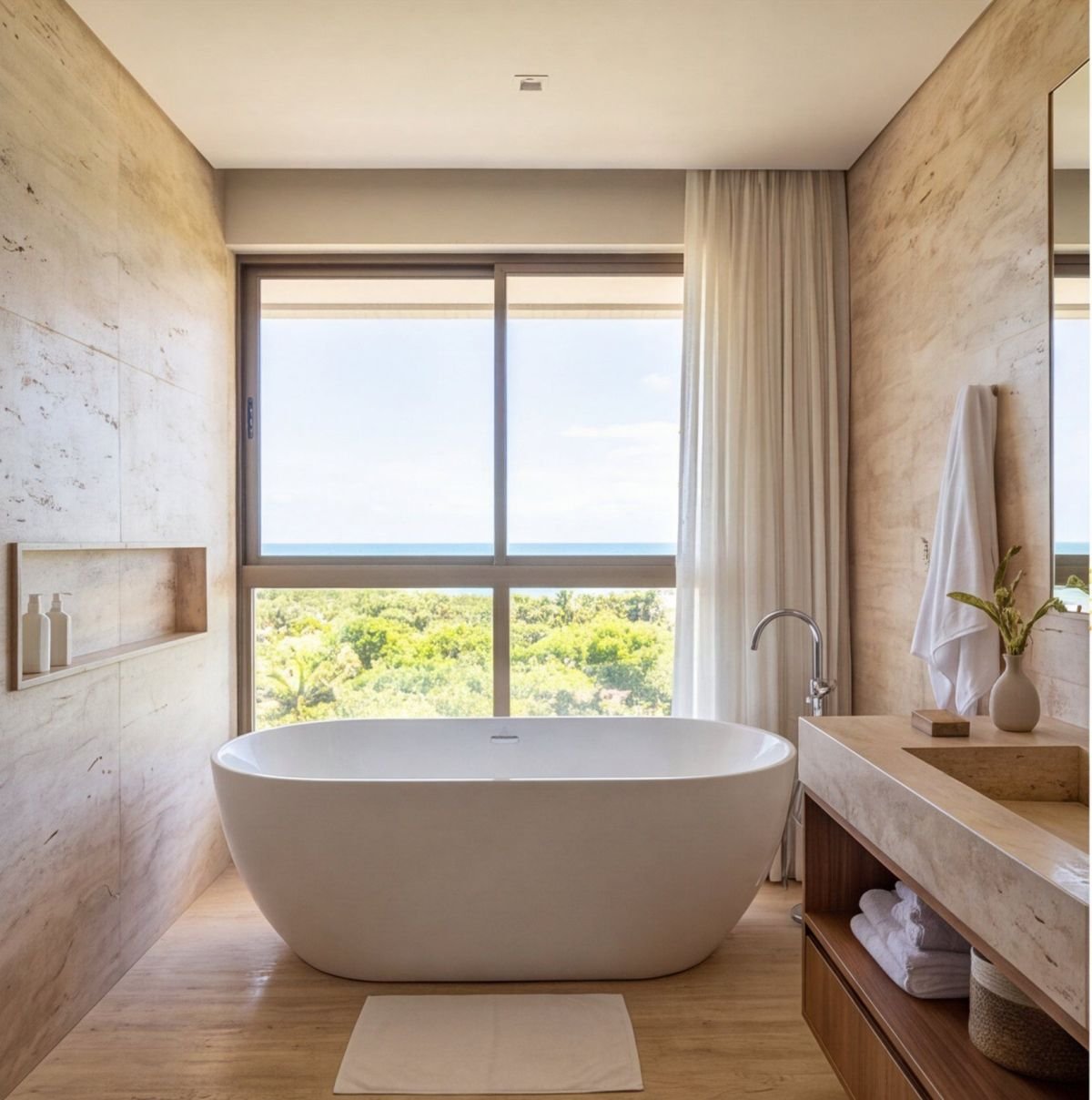 Apartamento na Praia do Paiva com infraestrutura de resort — banheiro