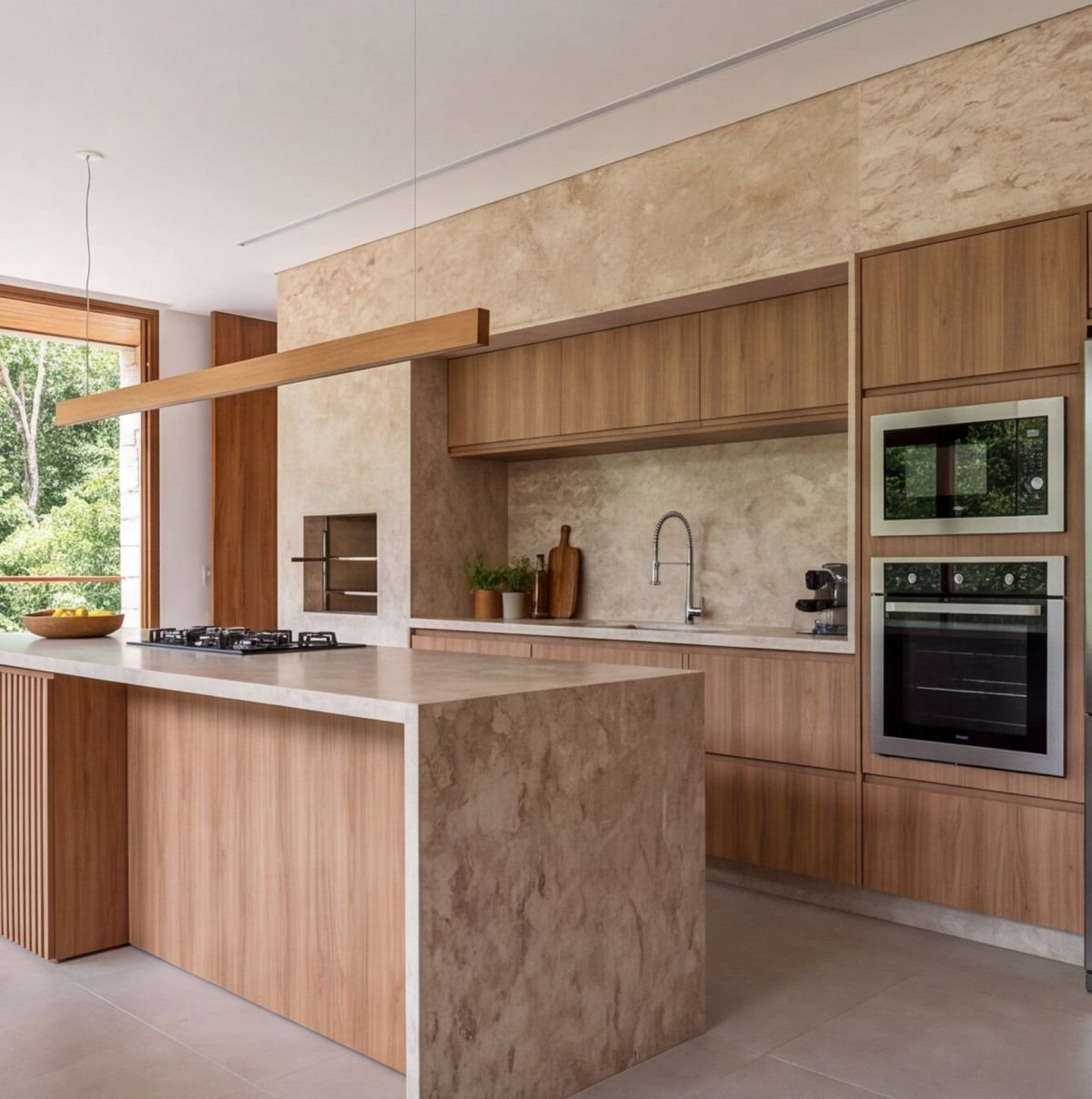 Casa na Reserva do Paiva com piscina e vista para a mata — cozinha
