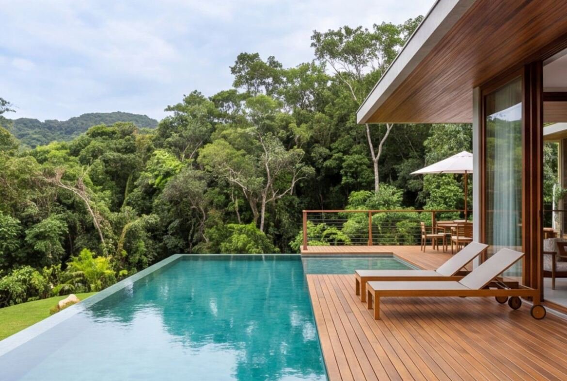 Casa na Reserva do Paiva com piscina e vista para a mata — area-externa
