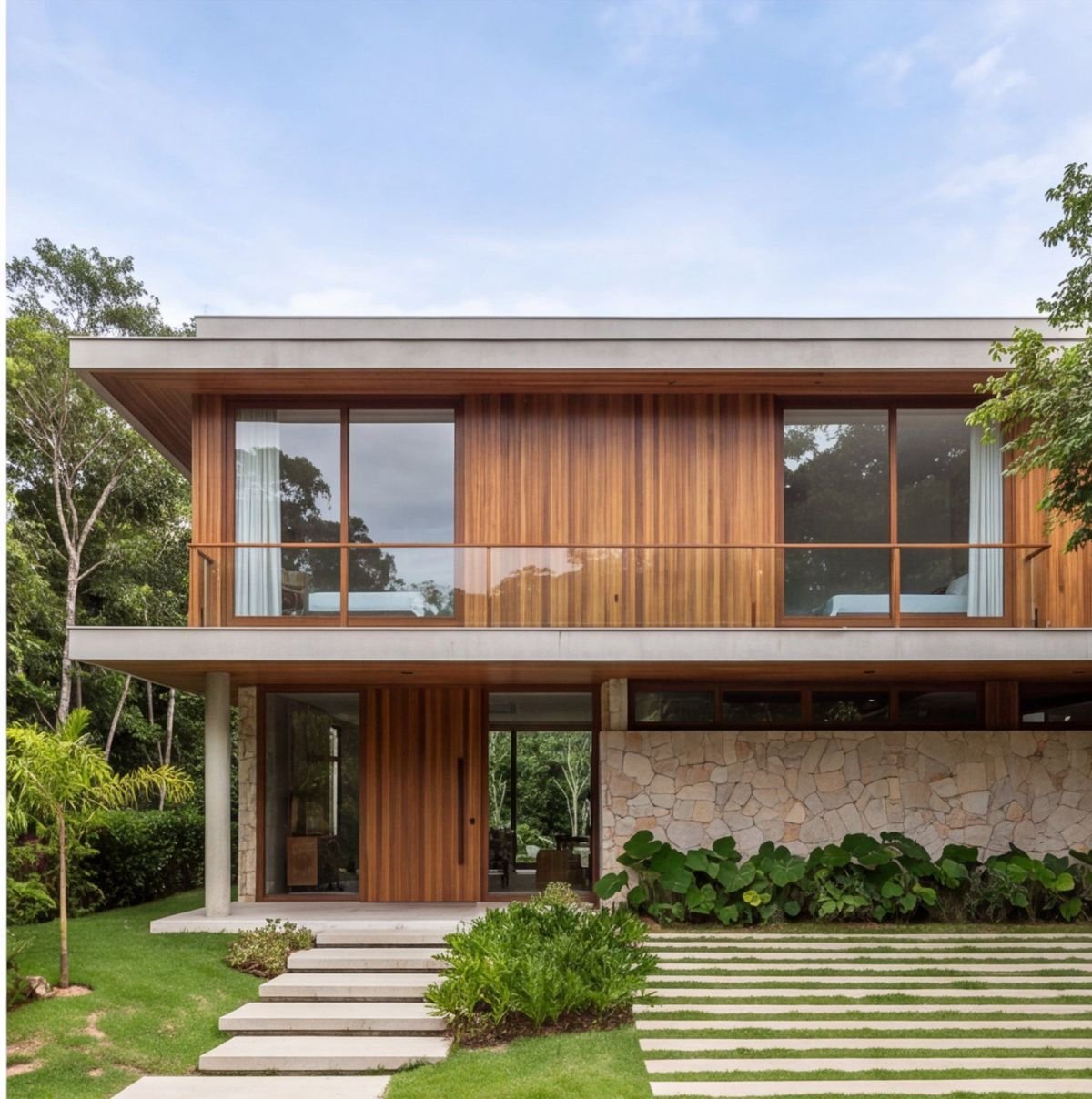 Casa na Reserva do Paiva com piscina e vista para a mata — fachada