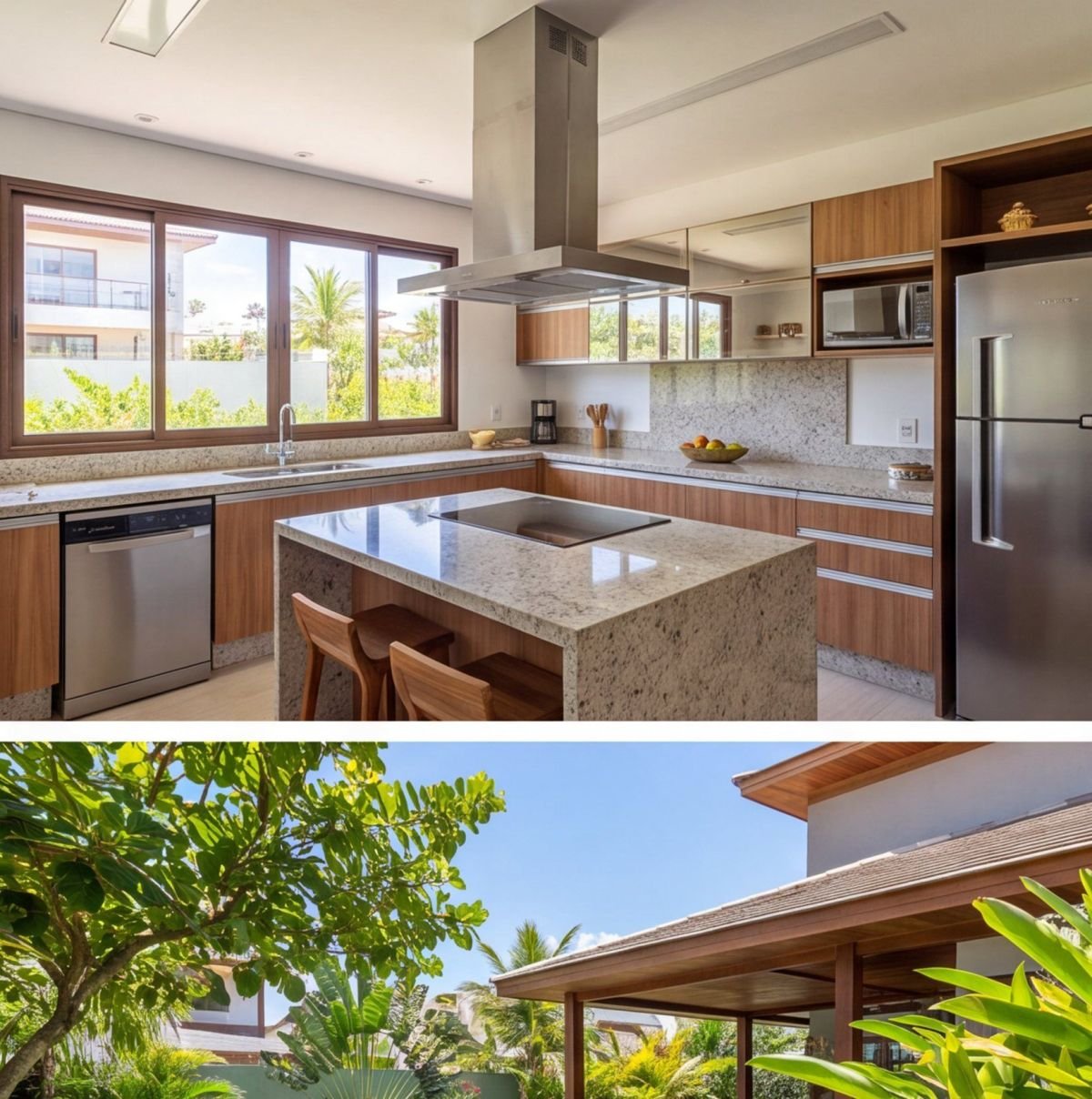 Casa na Enseada dos Corais a 100 m da praia — cozinha