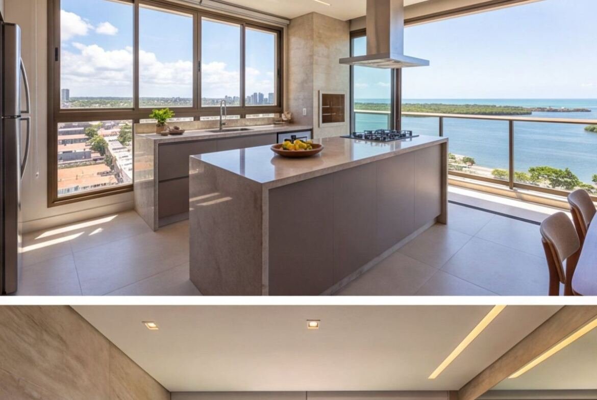 Cobertura duplex no Pina com piscina privativa — cozinha