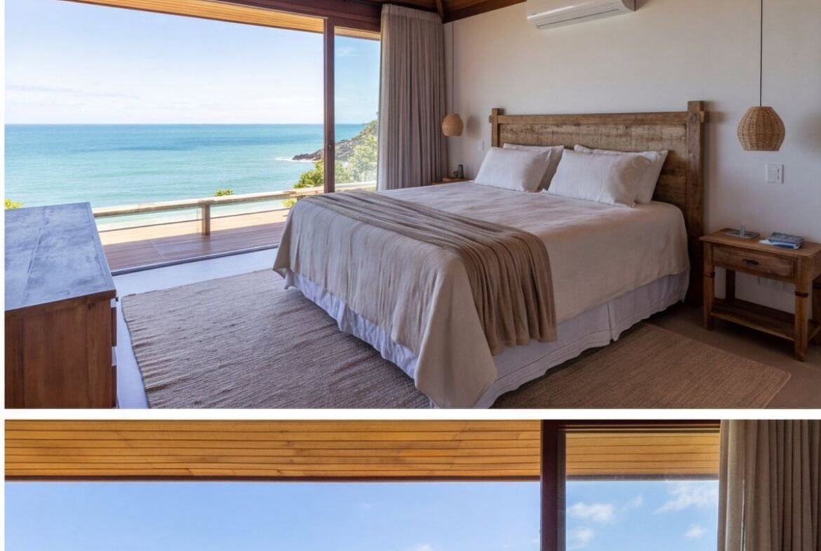 Casa em Calhetas com vista para a enseada — quarto