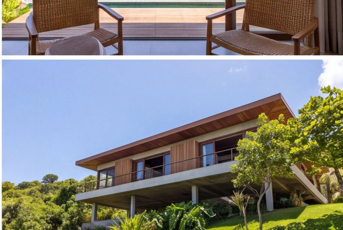 Casa em Calhetas com vista para a enseada — fachada