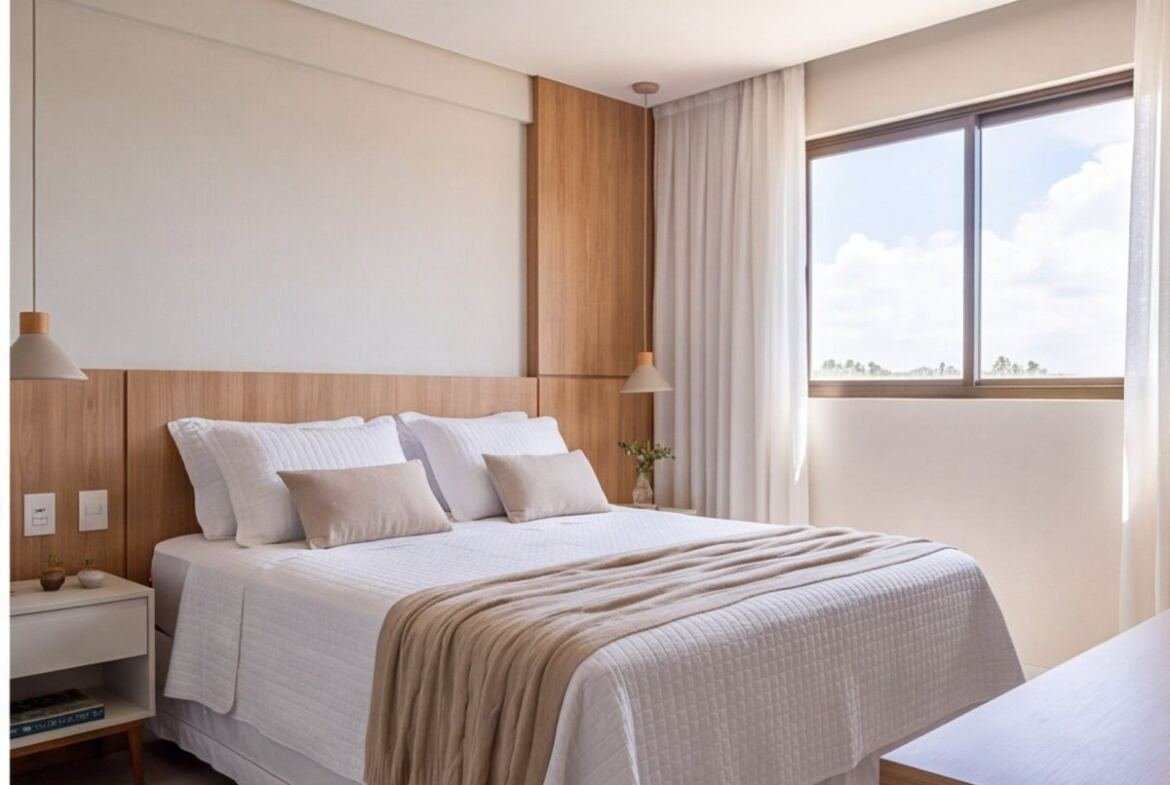 Apartamento em Candeias de frente para a praia — quarto