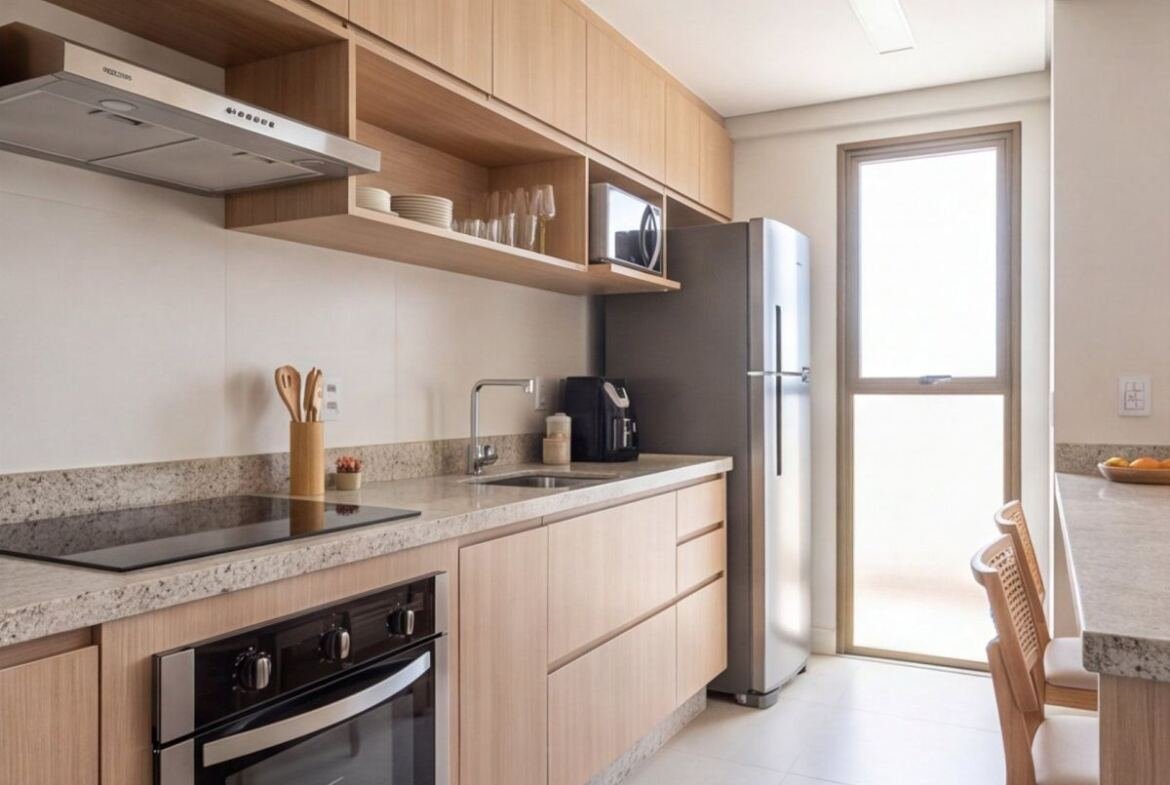 Apartamento em Candeias a 300 m da orla — cozinha