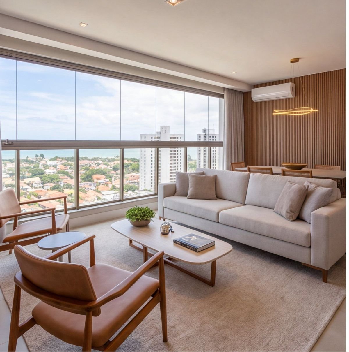 Cobertura em Boa Viagem com vista panorâmica — sala