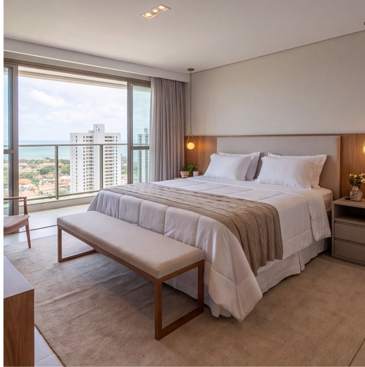 Cobertura em Boa Viagem com vista panorâmica — quarto