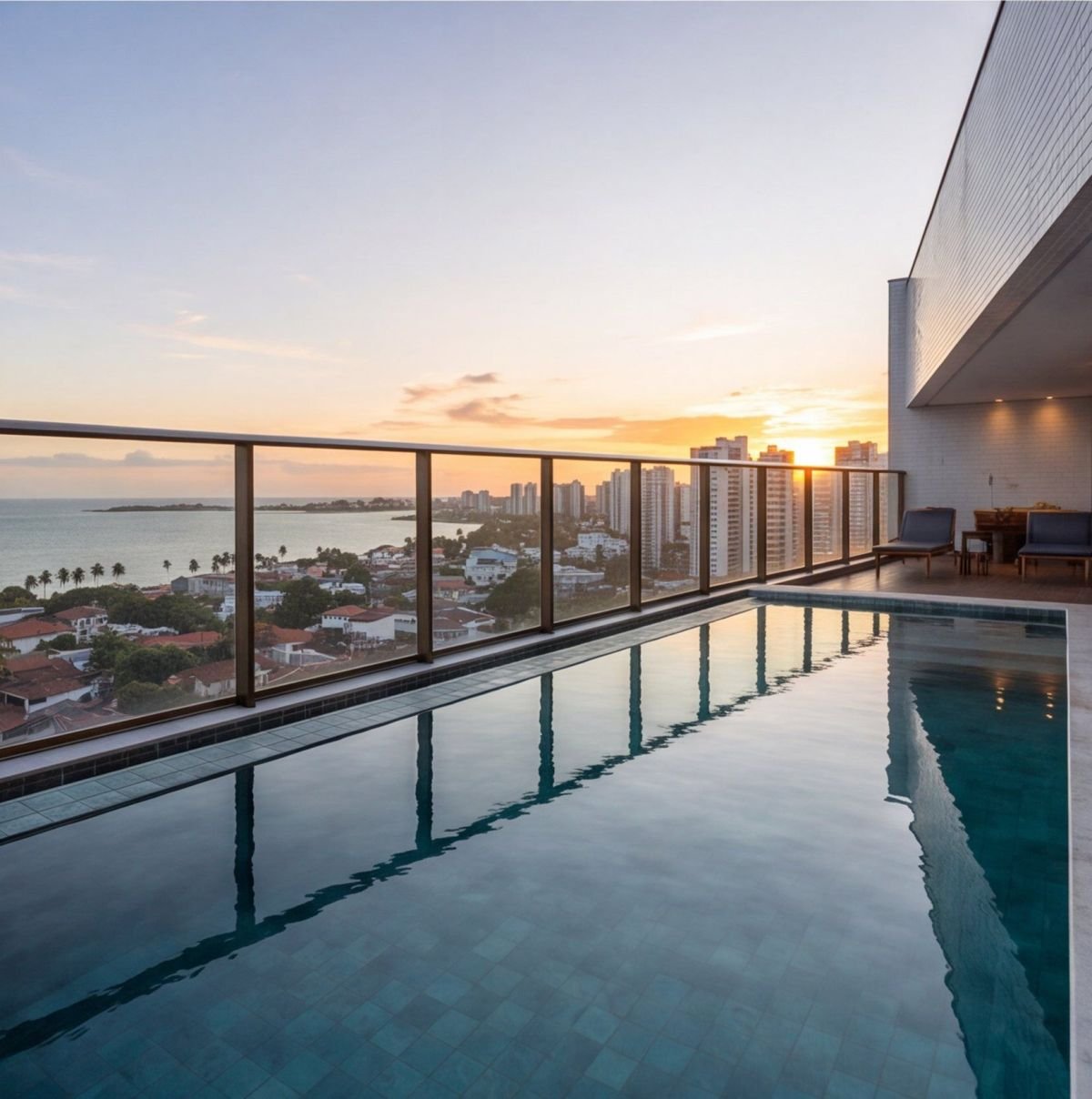 Cobertura em Boa Viagem com vista panorâmica — area-externa