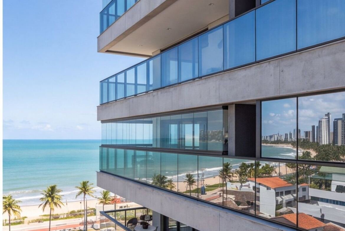 Apartamento na Praia do Pina com vista frontal para o mar — fachada