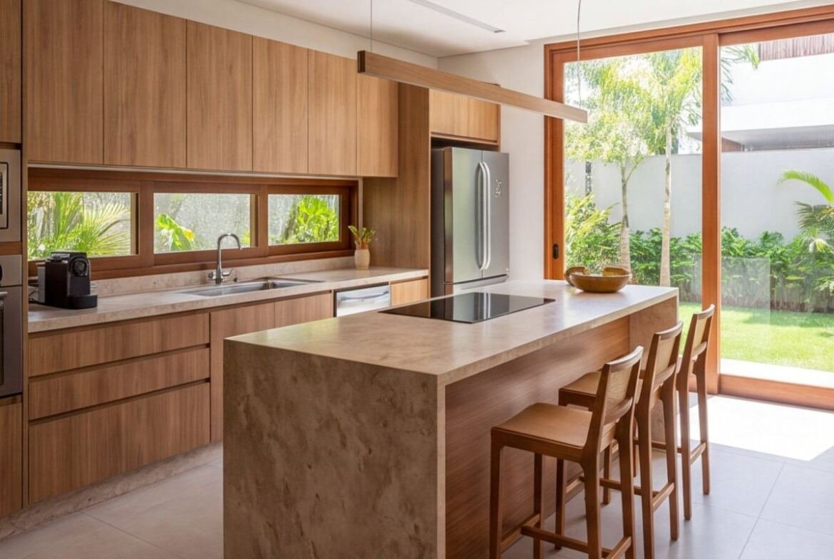 Casa em Casa Forte com jardim e área gourmet — cozinha