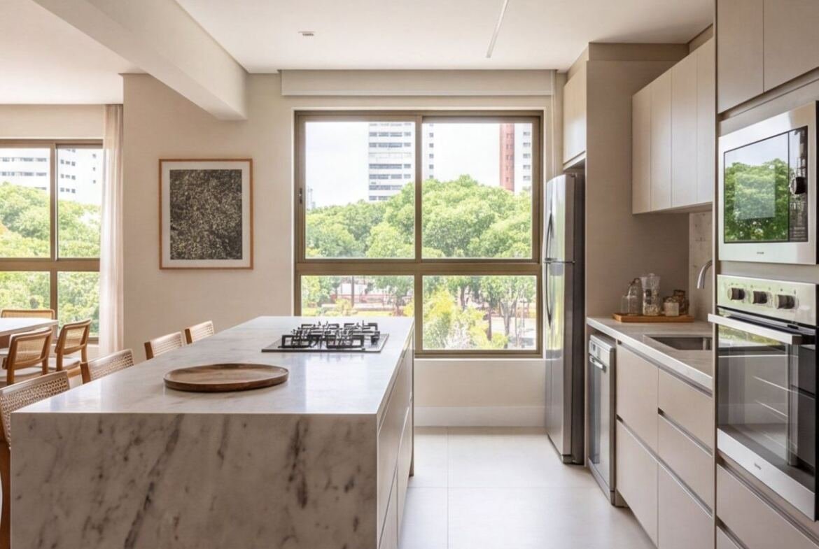Apartamento em Casa Forte de frente para a praça — cozinha
