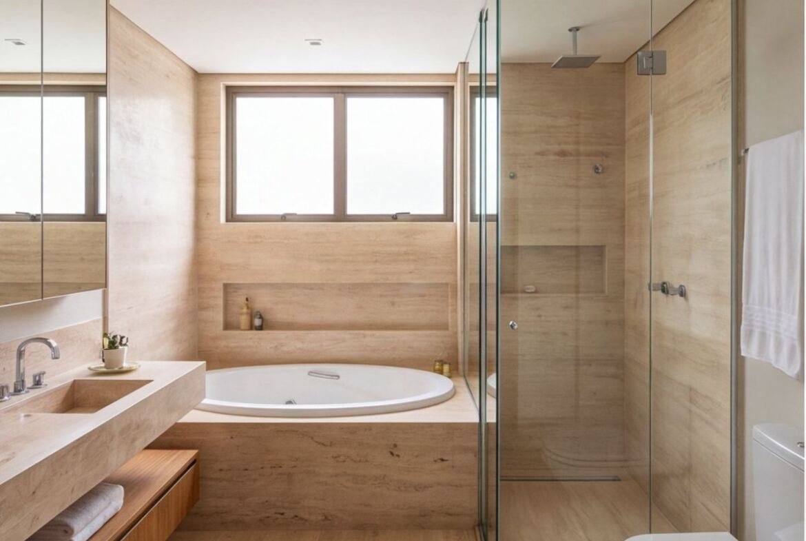 Apartamento em Casa Forte de frente para a praça — banheiro